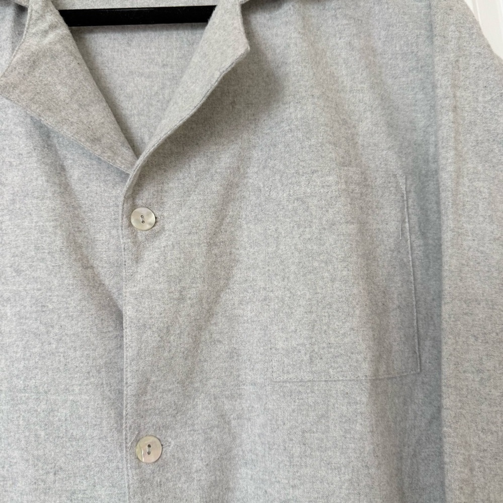 Coyuchi Shirt Men’s Organic Cotton Brushed Flannel Pajama Top Loungewear Medium — image 5 of 8